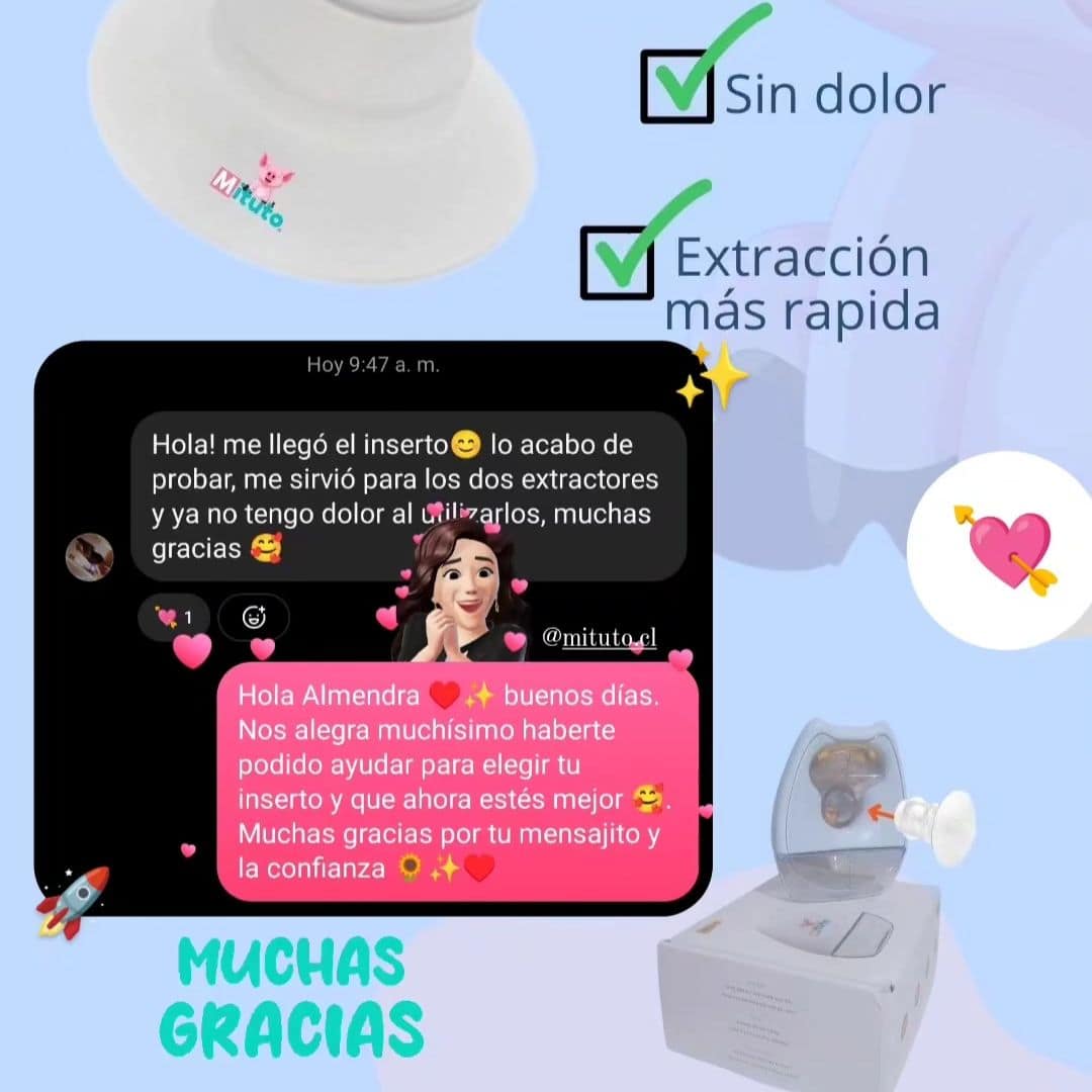 INSERTOS MITUTO TIENDA INFANTIL (3) INSERTOS DE SILICONA PARA AJUSTAR LA TALLA DE TU EXTRACTOR