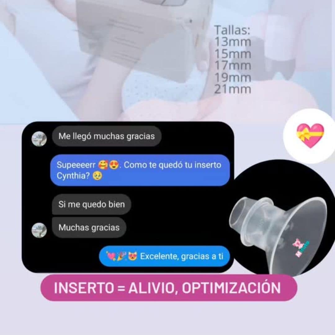 INSERTOS MITUTO TIENDA INFANTIL (4) INSERTOS DE SILICONA PARA AJUSTAR LA TALLA DE TU EXTRACTOR