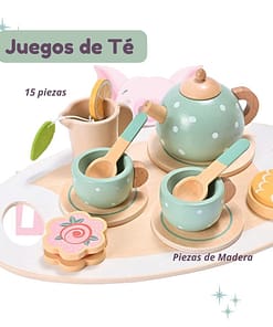JUEGO DE TÉ DE MADERA JUGUETE INFANTIL