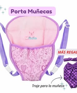 PORTA MUÑECA MORADO JUEGO INFANTIL